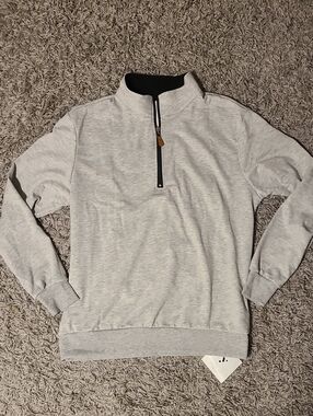 Men's Heather Gray Quarter-Zip Pullover Sweater